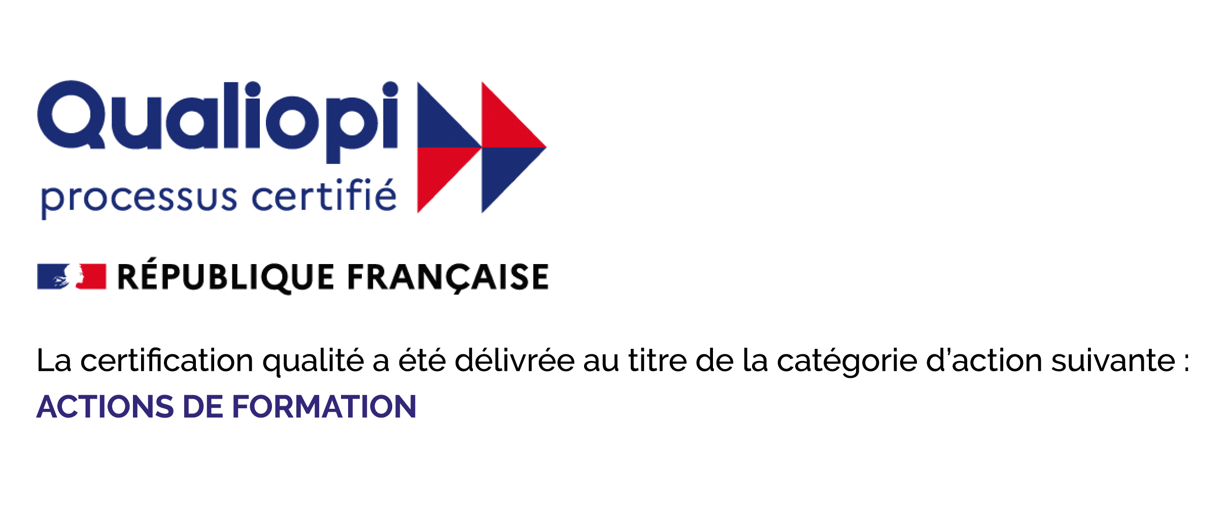Certification QUALIOPI détenue par les partenaires du Réseau OCAFOR, garantissant la qualité des formations dispensées.